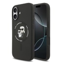 Karl Lagerfeld Liquid Silicone Karl and Choupette MagSafe tok iPhone 17 (Fekete) - KLHMP17SSCMKCRHK