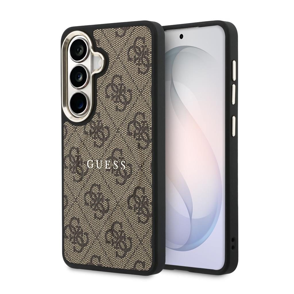 Guess PU Leather 4G Gold Frame Magnetic tok Samsung Galaxy S26+ (Barna) - GUHMS26MP4MSEGCW