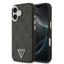 Guess PU Leather 4G Strass Triangle Logo Gold Frame MagSafe tok iPhone 17 (Fekete) - GUHMP17SP4GTDGMK