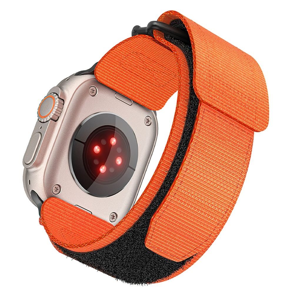 Forcell F-Design FA05 nylon tépőzáras szíj Apple Watch 38 / 40 / 41 mm (Narancssárga)