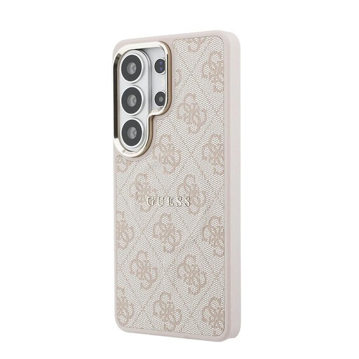 Guess PU Leather 4G Gold Frame Magnetic Samsung Galaxy S26 Ultra (Rózsaszín)