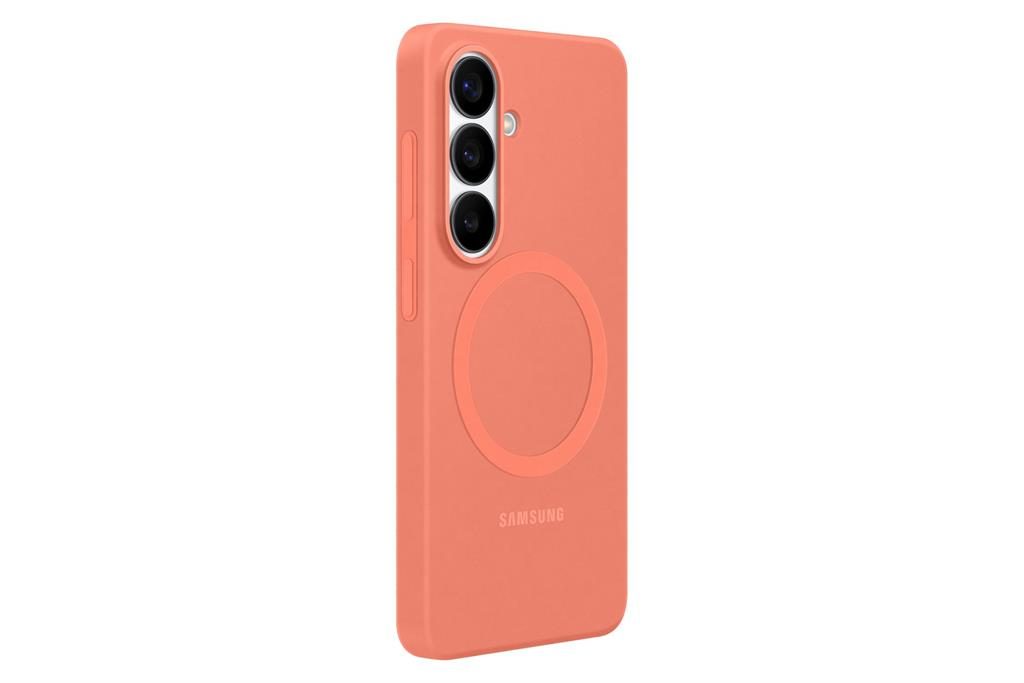 Samsung Galaxy S26 Samsung Silicone Magnetic hátlap tok (Korallpiros)