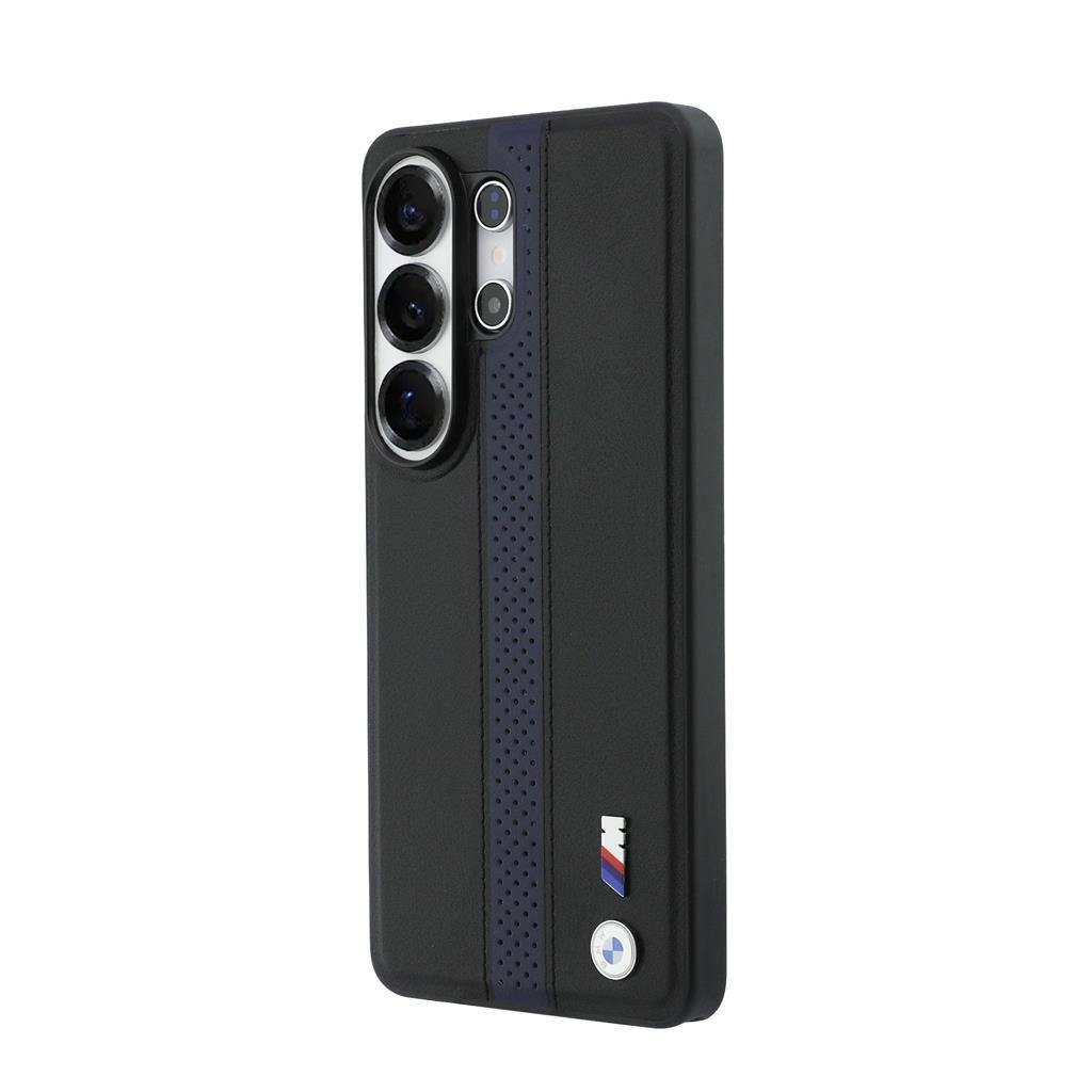 BMW M PU Leather Perforated Stripes and Metal Logo Magnetic Samsung Galaxy S26 Ultra (Kék)