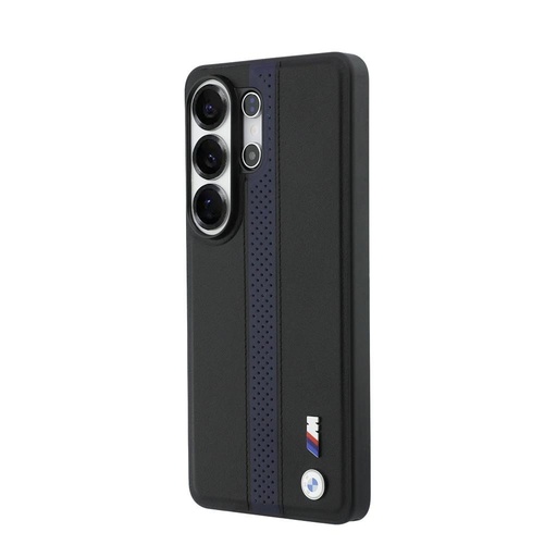 BMW M PU Leather Perforated Stripes and Metal Logo Magnetic Samsung Galaxy S26 Ultra (Kék)