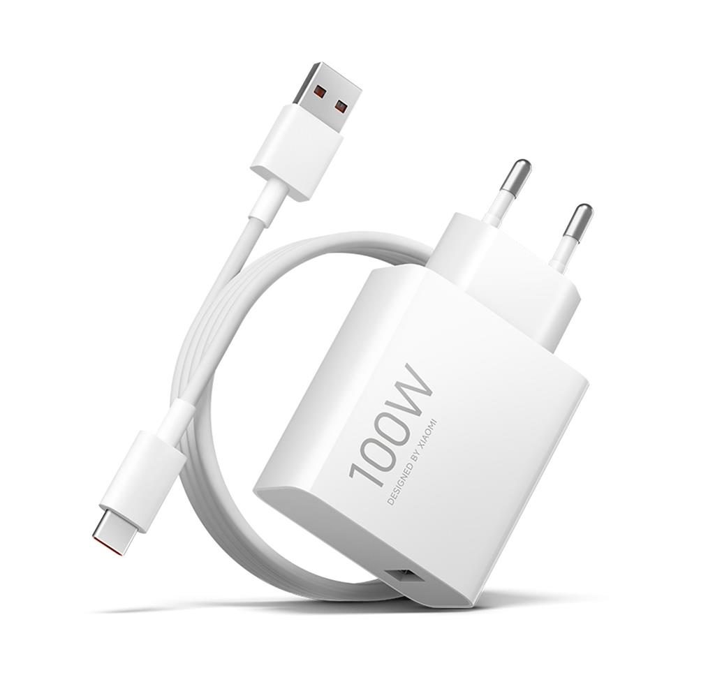Xiaomi hálózati gyorstöltő szett USB-A + Type-C kábel (Fehér) - 100W