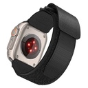 Forcell F-Design FA05 nylon tépőzáras szíj Apple Watch 42 / 44 / 45 / 49 mm (Fekete)