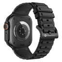 Forcell F-Design FA06 szilikon szíj Apple Watch 38 / 40 / 41 mm (Fekete)