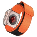 Forcell F-Design FA05 nylon tépőzáras szíj Apple Watch 42 / 44 / 45 / 49 mm (Narancssárga)