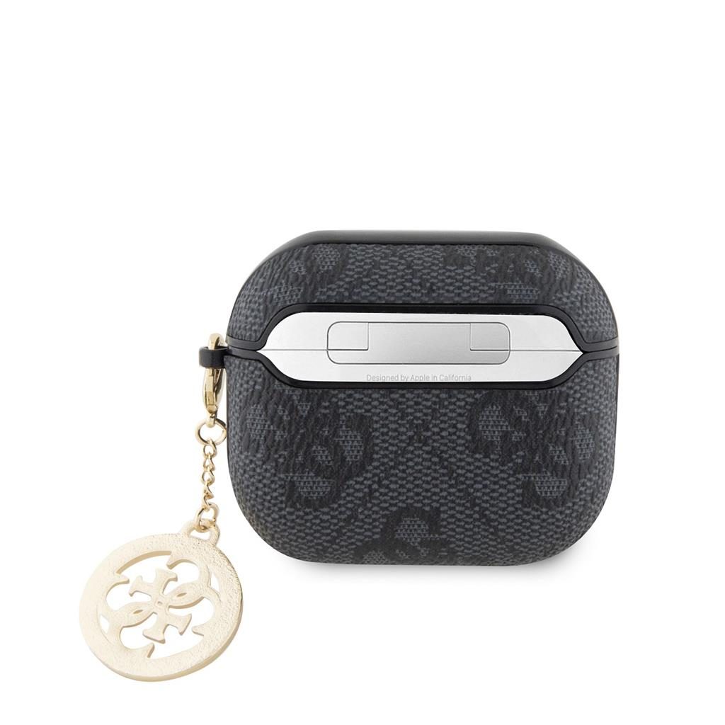 Guess 4G Script PC/PU Charm tok AirPods 3 (Fekete)