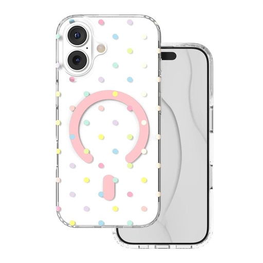 Apple iPhone 17 Bubble Dots MagSafe hátlap tok (Fehér)