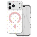 Apple iPhone 17 Pro Max / Apple iPhone 18 Pro Max Bubble Dots MagSafe hátlap tok (Fehér)