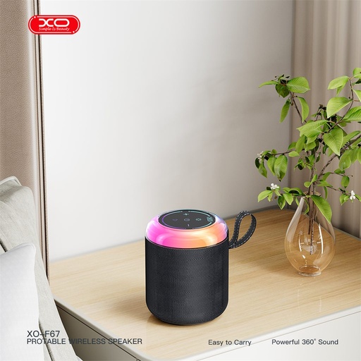 XO F67 LED Dazzle hordozható Bluetooth hangszóró (Fekete)