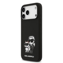 Karl Lagerfeld Liquid Silicone K&CH Sketch MagSafe tok iPhone 17 Pro Max (Fekete)