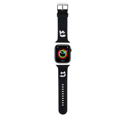 Karl Lagerfeld Karl and Choupette Head NFT Strap for Apple Watch 38/40/41 (Fekete)