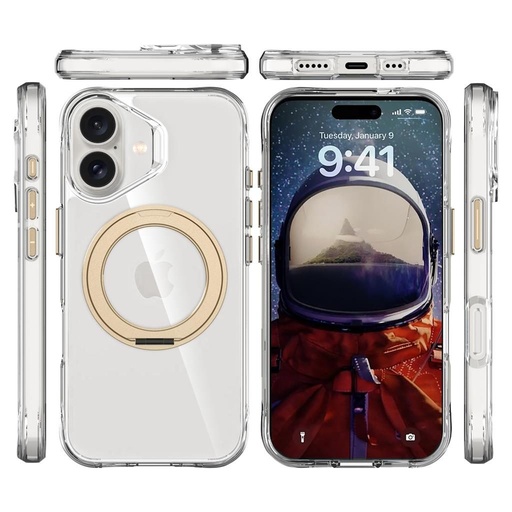 Apple iPhone 17 TOKO Pure MagSafe 360 ring hátlap tok (Arany)