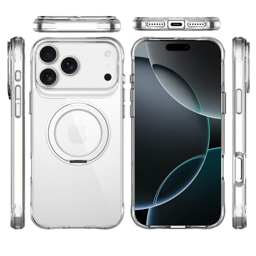 Apple iPhone 17 Pro Max TOKO Pure MagSafe 360 ring hátlap tok (Ezüst)