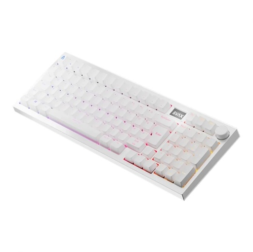 AVAX GM03 PRO 98% Gasket RGB Tri-mode mechanikus billentyűzet (Fehér) - Gateron yellow kapcsoló, magyar kiosztás