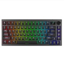AVAX GM02 PRO 75% Gasket RGB Tri-mode mechanikus billentyűzet (Fekete) - Gateron brown kapcsoló, magyar kiosztás