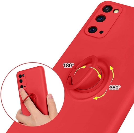 Apple iPhone 13 Pro finger grip mágneses hátlap tok (Piros)