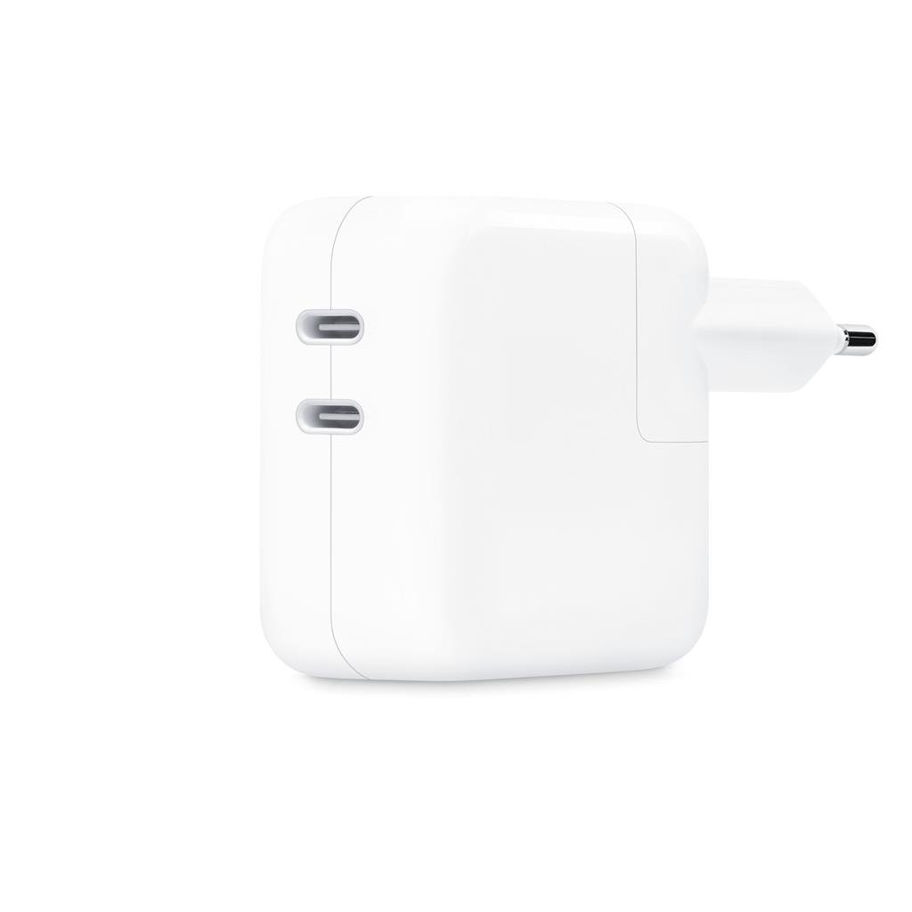 Apple duplatportos USB-C hálózati gyorstöltő (Fehér) - 35W (MW2K3)