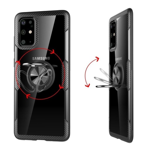 Xiaomi Mi 11 5G carbon ring hátlap tok, (Fekete)