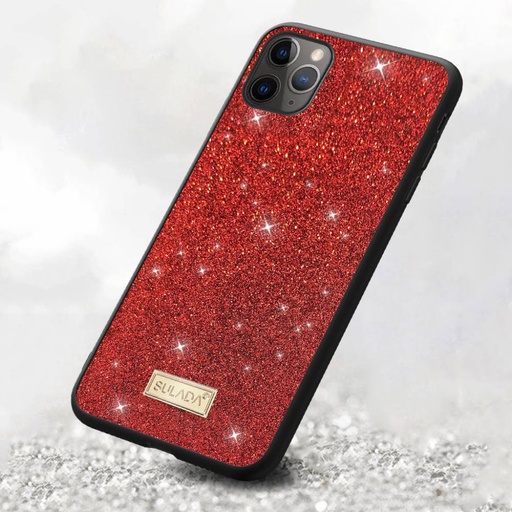 Apple iPhone 13 Mini SULADA dazzling glitter hátlap tok (Piros)