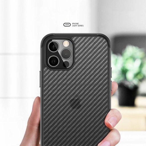 Apple iPhone 13 Sulada carbon fiber hátlap tok (Fekete)