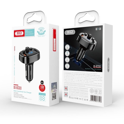 XO BCC03 FM transmitter, dual-port, 18W, fekete
