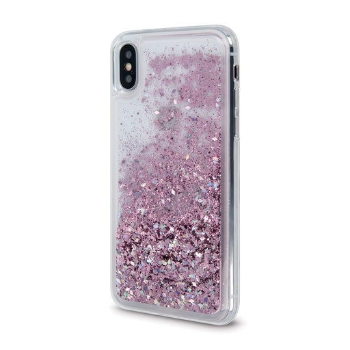 Apple iPhone 12 / iPhone 12 Pro folyékony glitter hátlap tok (Lila)