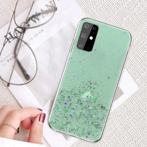 Apple iPhone 11 sequins glue glitter csillogós szilikon hátlap tok (Zöld)