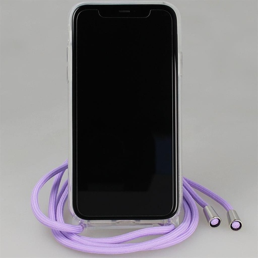 Apple iPhone 11 nyakba akasztható glitter hátlap tok (Kék)