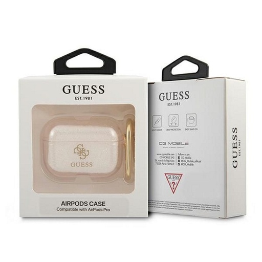 AirPods Pro Guess 4G TPU Glitter tok (Arany) - GUAPUCG4GD