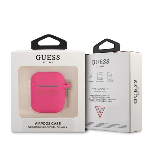 AirPods 1/2 Guess 4G Charms tok (Pink) - GUA2LSC4EF