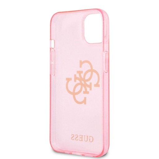 Apple iPhone 13 mini Guess TPU Big 4G Full Glitter tok (Rózsaszín) – GUHCP13SPCUGL4GPI