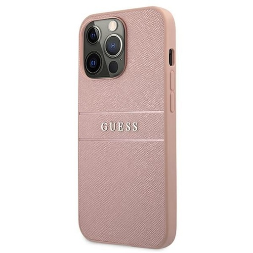 Apple iPhone 13 mini Guess PU Leather Saffiano tok (Rózsaszín) - GUHCP13SPSASBPI
