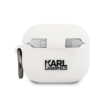 Apple AirPods 3 Karl Lagerfeld Karl Head pro tok (Fehér) – KLACA3SILKHWH