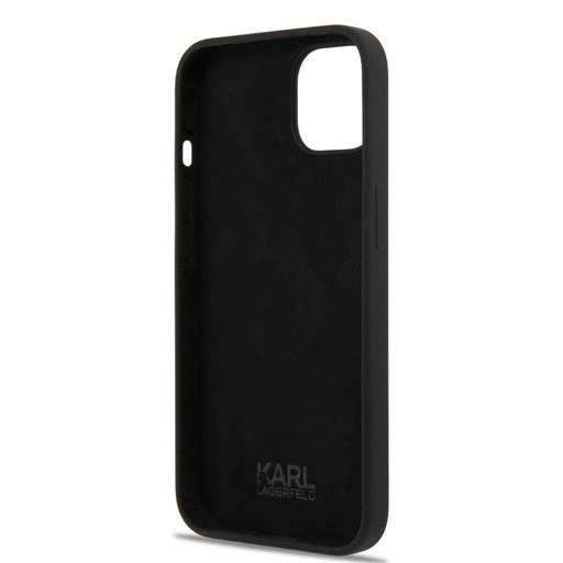 Apple iPhone 13 Pro Karl Lagerfeld & Choupette folyékony szilikontok (Fekete) – KLHCP13LSSKCK