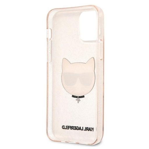 Apple iPhone 12 Pro Max Karl Lagerfeld Choupette Head Glitter tok (Arany - KLHCP12LCHTUGLGO)