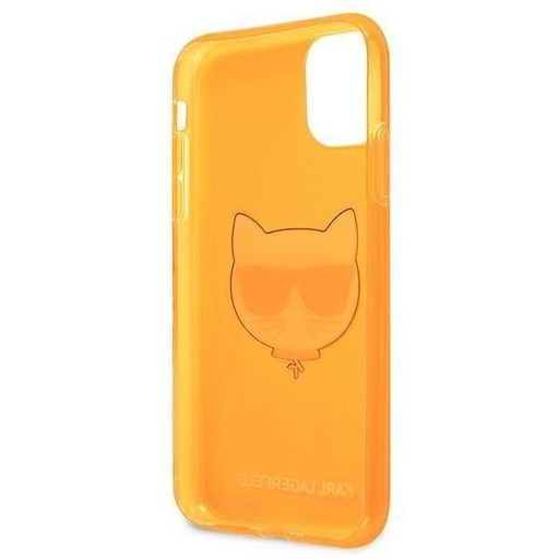 Apple iPhone 11 Karl Lagerfeld Choupette Head tok (Narancs) – KLHCN61CHTRO