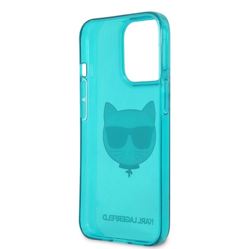 Apple iPhone 13 mini Karl Lagerfeld Choupette Head tok (Kék) – KLHCP13SCHTRB