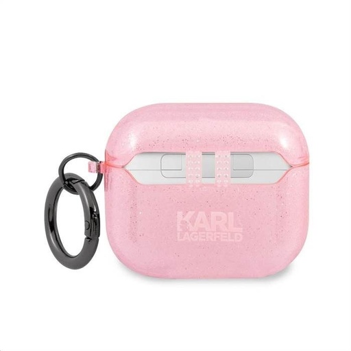 Apple AirPods 3 Karl Lagerfeld Choupette Glitter tok (Rózsaszín) – KLA3UCHGP