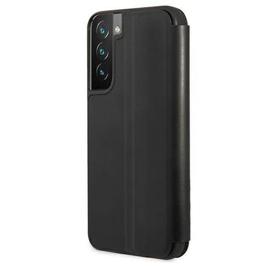 Samsung Galaxy S22 5G BMW PU könyvtok – Triangles Tricolor Line (Fekete) - BMBKS22STRTBK