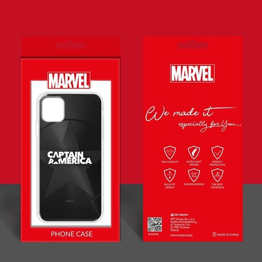 Apple iPhone 7/8/SE 2020/SE 2022 Captain America 024 hátlap tok (Fekete)