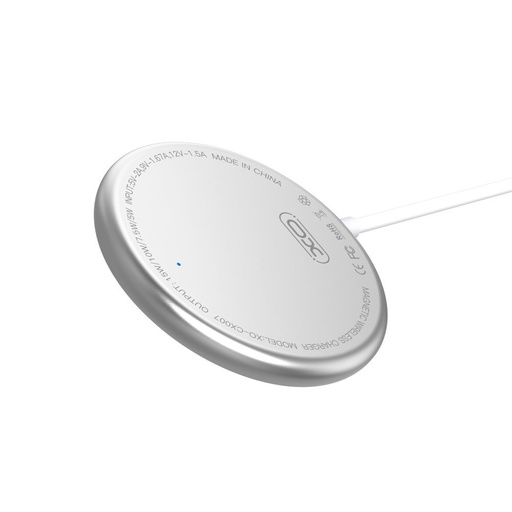 XO CX008 Magsafe kompatibilis vezeték nélküli töltő (max 15W), fehér