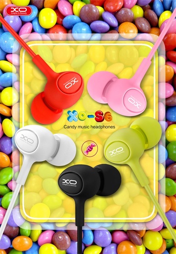 XO S6 Candy vezetékes fülhallgató (Rózsaszín) – jack 3,5 mm csatlakozóval