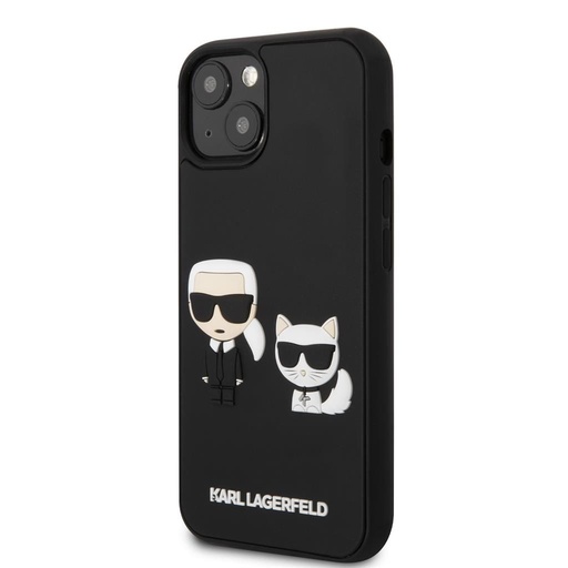 Apple iPhone 13 Karl Lagerfeld & Choupette 3D tok (Fekete) – KLHCP13M3DRKCK