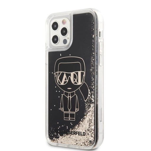 Apple iPhone 12 / iPhone 12 Pro Karl Lagerfeld glitter gatsby (Fekete - KLHCP12MLGGKBK)