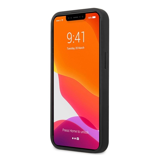 Apple iPhone 13 Mini AMG karbon mintás szilikon hátlap tok (Fekete) - AMHCP13SDEBK