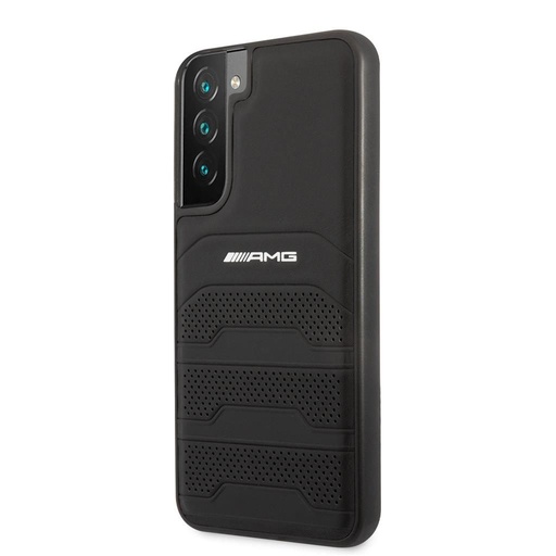 Samsung Galaxy S22 Plus AMG bőr hátlap tok (Fekete) - AMHCS22MGSEBK
