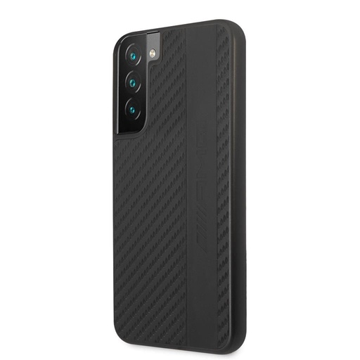 Samsung Galaxy S22 Plus AMG karbon mintás szilikon hátlap tok (Fekete) - AMHCS22MBLSCA
